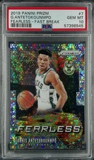 2019 Panini Prizm Fearless Fast Break Giannis Antetokounmpo PSA 10 GEM MT 08uw