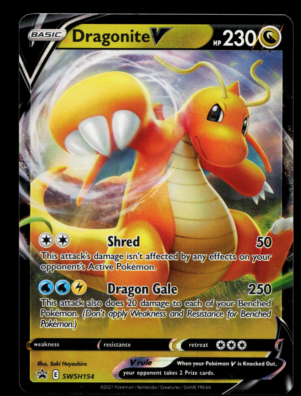 DRAGONITE V SWSH154 HOLO PROMO SWORD & SHIELD PROMO POKEMON NM