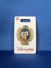 2024 Disney Cruise Line DCL Wish Gold Crest Pin Captain Minnie Mouse NEW