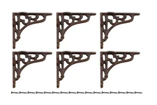 Antique Style Shelf Brace Wall Bracket Cast Iron Brackets Small 3 5/8" X 4 1/...