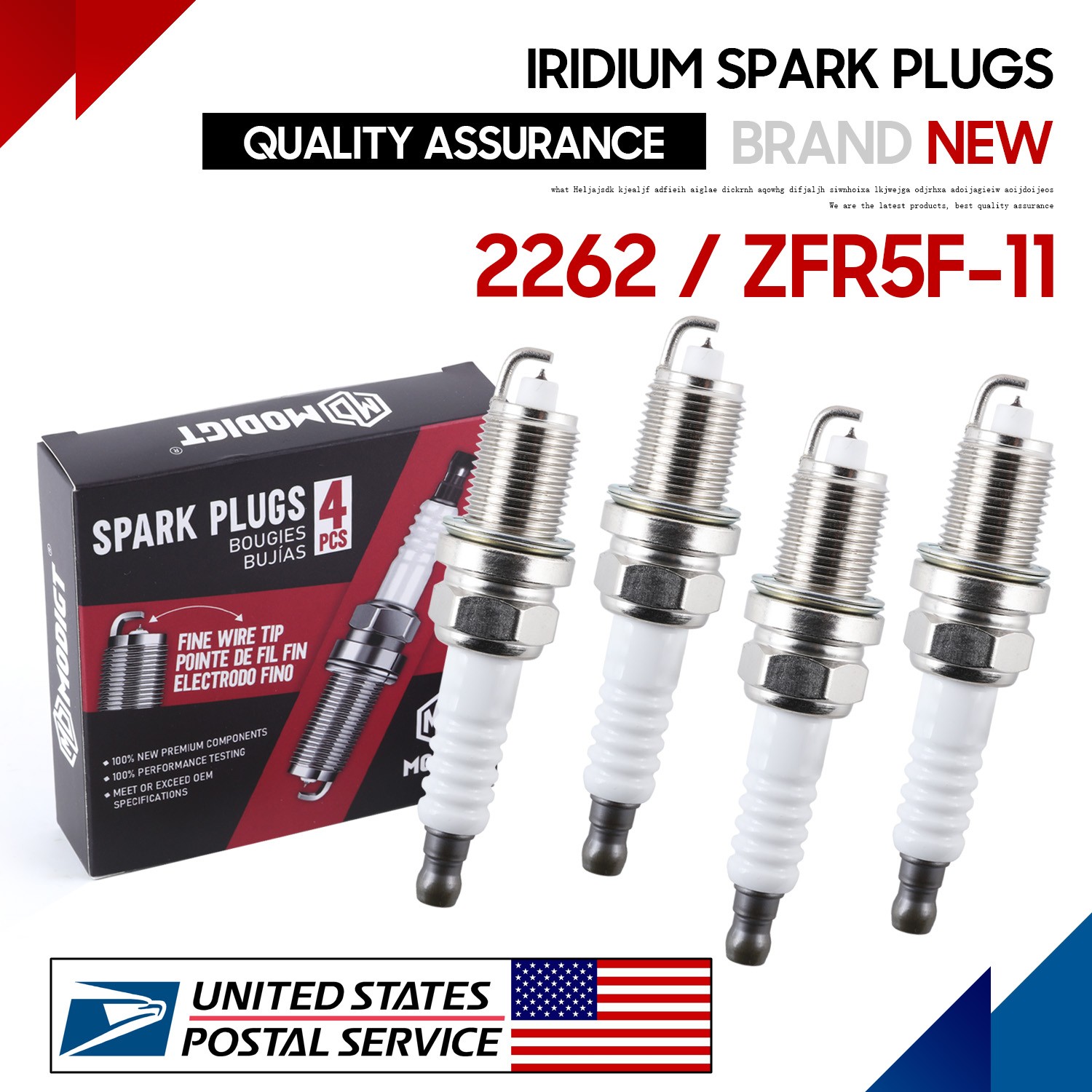 4 PCS Fit NGK Iridium Spark Plugs ZFR5F-11 2262 OEM NEW for Honda Acura Genuine