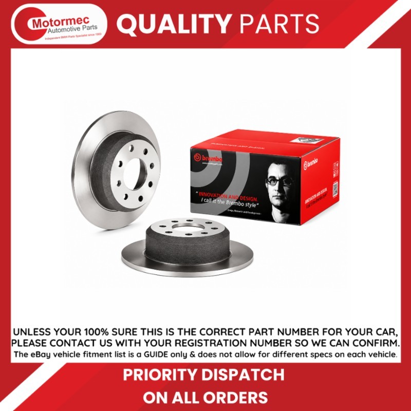 Rear Brake Disc x2 267mm Fits Alfa Romeo Giulia Spider Brembo 08136510 - Image 4