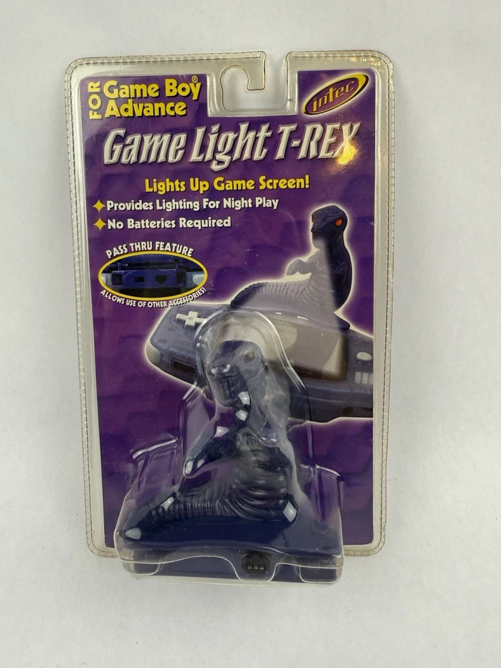 Intec Game Boy Advance Purple T-Rex Gaming Light Light Up Eyes Rare HTF New - Image 2 of 4