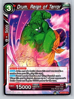 Drum Reign of Terror BT12-022 C Dragon Ball Super Card Game Battle Card