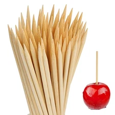 Perfect Stix - WRS55SP-100 Wooden Candy Apple Skewer Stick - 5-1/2" x 3/16" Semi