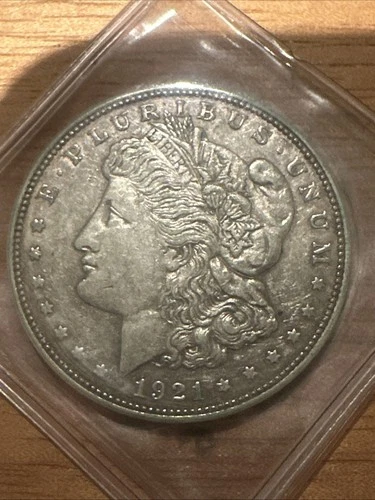 Morgan Silver Dollar Coin (1921, AU)
