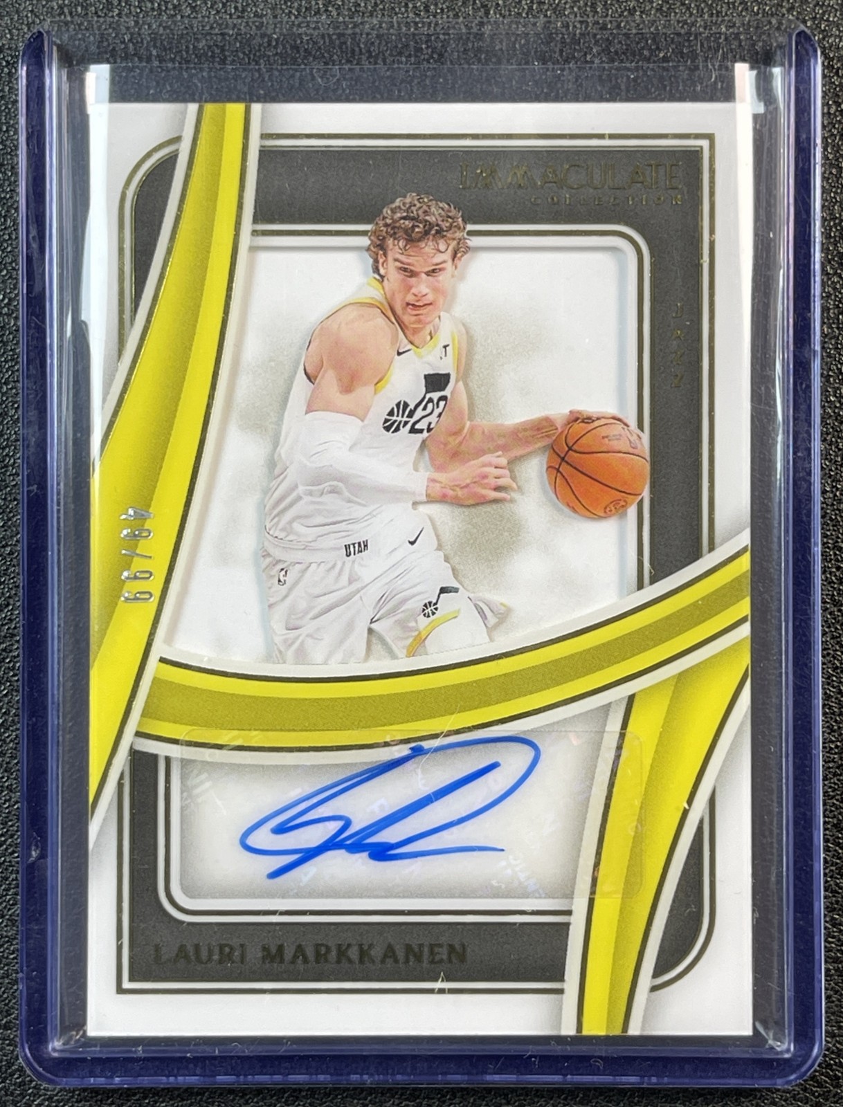 Lauri Markkanen 2023 Immaculate #SBS-LMU Shadowbox Signatures /99 
