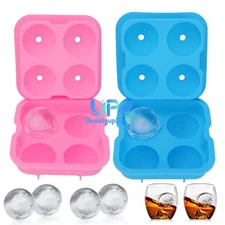 ICE Balls Maker Round Sphere Tray Mold Cube Whiskey Ball Cocktails Silicone