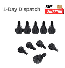 Mougerk 10PCS Computer Case Thumb Screws 6 32 Black Aluminum