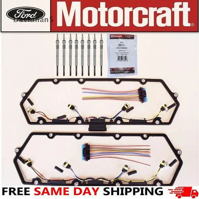 #ad For 98 03 Ford 7.3L Powerstroke Diesel Valve Cover Gaskets Harness amp; 8 Glow Plug $95.00