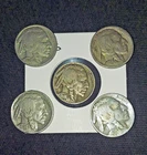 5 buffalo nickels P / D / S 26 30 36 38D 30S