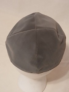 Vintage 2000 Kippah Yarmulke - gray velvet 
