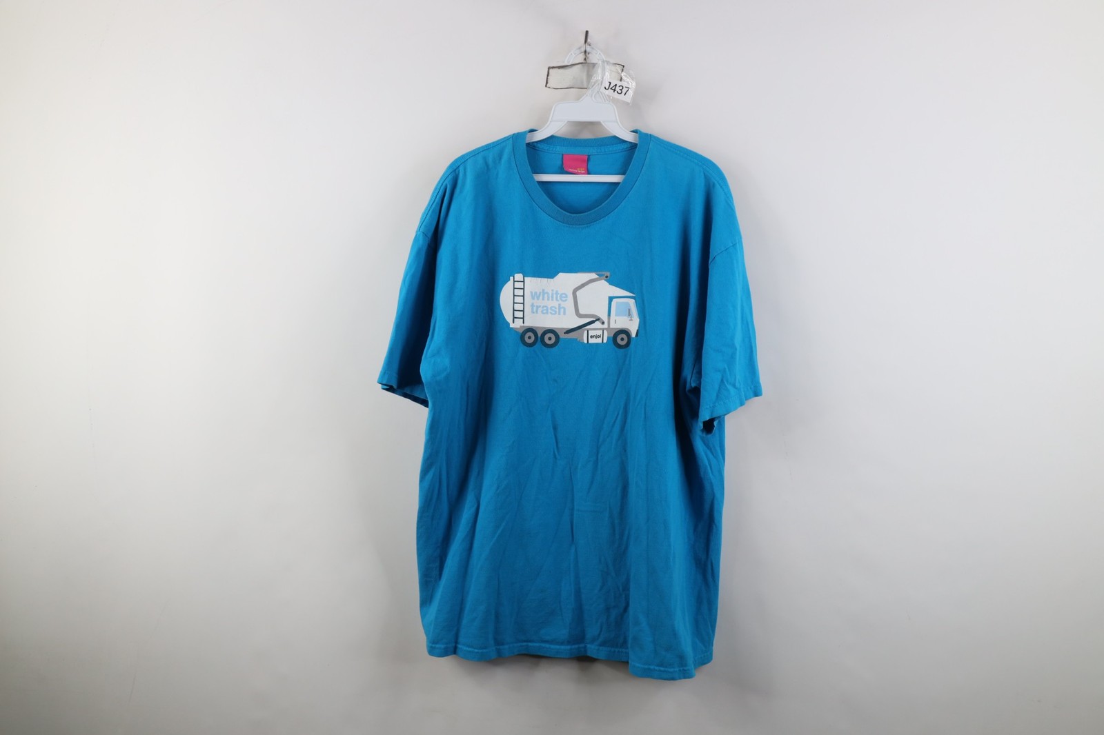 Ing Mens Xl Distressed White Trash T-shirt Blue