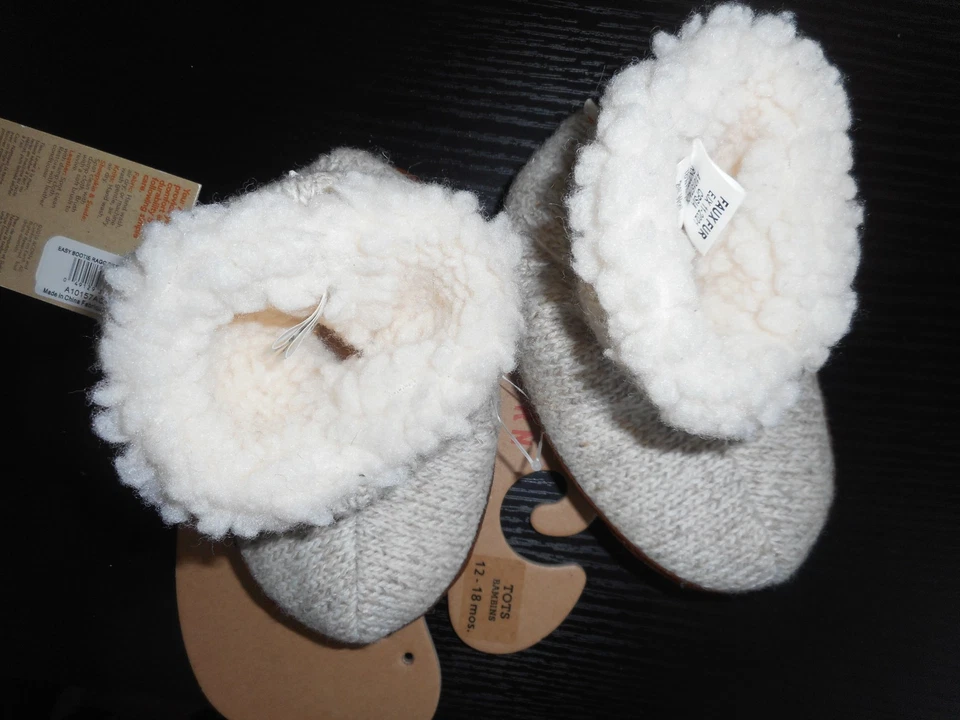 Zapatilla de trapo botín fácil para niños Acorn: lana acogedora, espuma viscoelástica niño pequeño 12-18 meses Foto 3 de 4