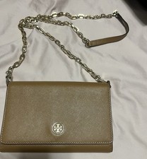 Tory Burch Emerson Chain Wallet Leather Cross Body Bag - Black (82328-001)