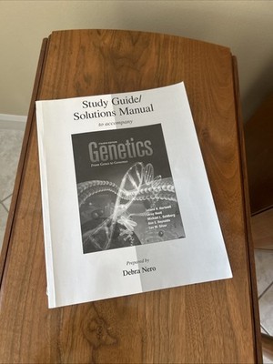 STUDY GUIDE/SOLUTIONS MANUAL GENETICS: FROM GENES TO By Leland Hartwell *VG+*