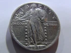1918-S  standing liberty quarter, AU