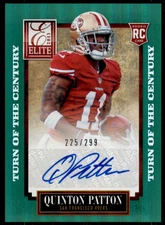 2013 Elite Turn of the Century Autograph /299 Quinton Patton Rookie #175 49ers