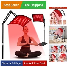 Red Light Therapy for Face and Body, Red Infrared Light Therapy Lamp with Sta...