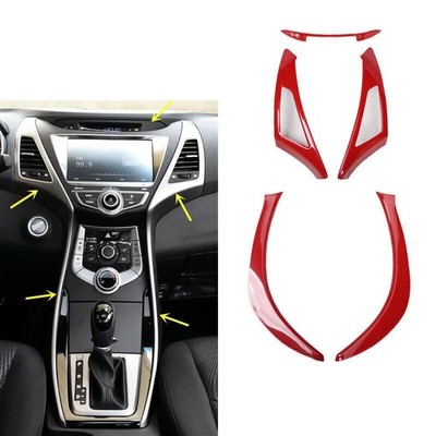 For Hyundai Elantra Avante 2012-2016 ABS Carbon Fiber Interior Stickers
