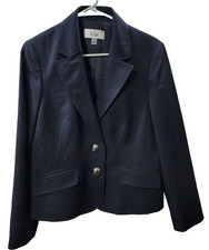 Le Suit Women's Two-Button Work Blazer Suit Jacket, Black, Size 10
