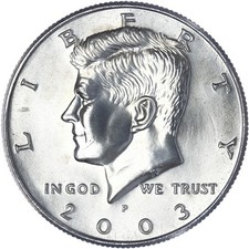 2003 P Kennedy Half Dollar CN-Clad Choice BU US Coin See Pics D820