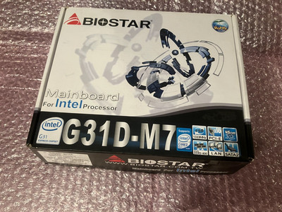 BIOSTAR G31D-M7 Vintage Motherboard Socket 775  NIB - complete!