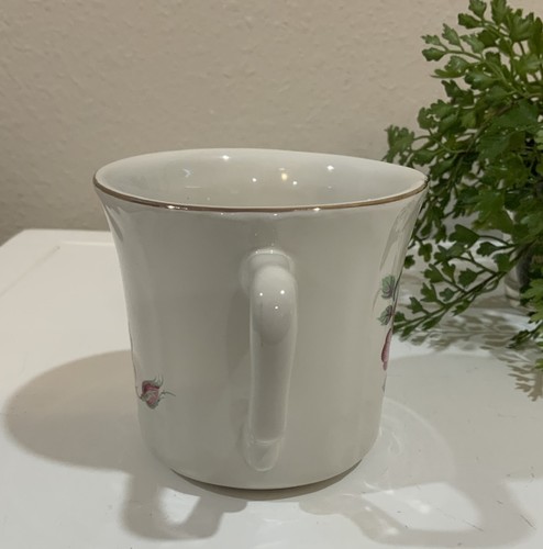 Vtg House Of Webster Briar Rose White Pink Floral Coffee Tea Mug Cup - Picture 3 of 6