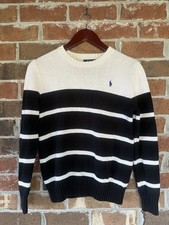polo ralph lauren sweater boys 14/16 Black/white Striped