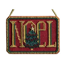 Noel Christmas Beaded Cross Stitch Ornament Kit Mill Hill 2008 Winter Greetings