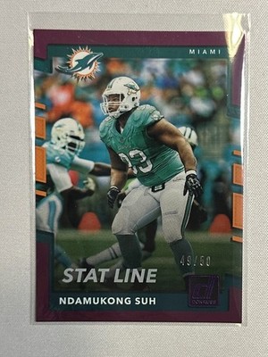 2017 Ndamukong Suh Stat Line Parallel Panini-Donruss Football[49/50][Miami]