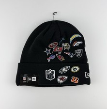 NEW NFL Logos Black Beanie New Era Unisex Mens Womens Ski Cap Warm Knit