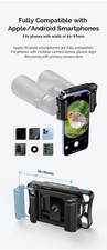 Universal Phone Mount for Binoculars  Telescope   Digiscoping Adapter for iPhon