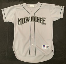 1996 Al Reyes Milwaukee Brewers Game Used Worn Away Road Jersey 150 Year Patch