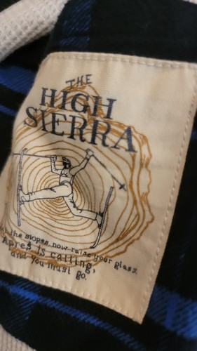 California Cowboy High Sierra Flanell Hemd Herren M blau kariert Thermo gefüttert - Bild 3 von 4
