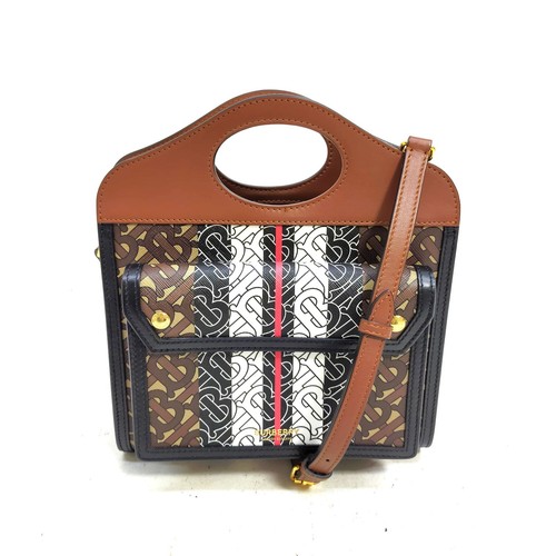 Burberry Hand Bag Brown PVC 4745929