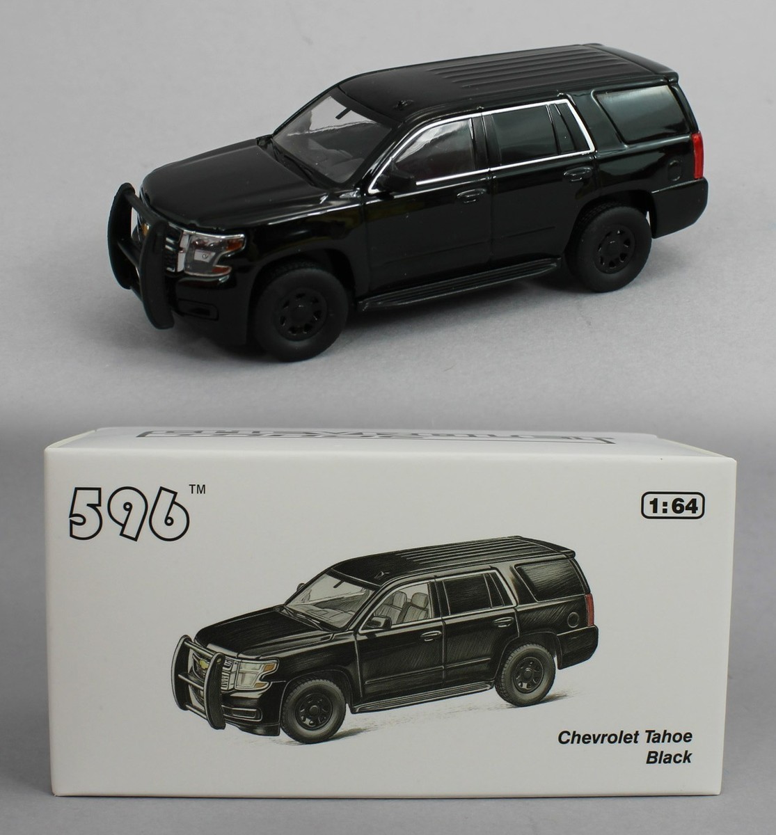 【2台セット】596model Chevrolet Tahoe Unmarked 1:64 *596 DIECAST* PLAIN BLACK Unmarked Chevrolet Tahoe Police SUV
