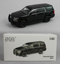 1:64 *596 DIECAST* PLAIN BLACK Unmarked Chevrolet Tahoe Police SUV *NIB*