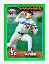 2024 Topps Chrome Update Landon Knack Green Refractor RC /99 #USC176