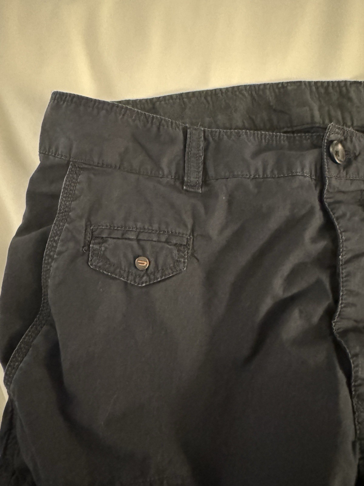 Diesel Mens Ensor Black Cargo Shorts thumbnail 4