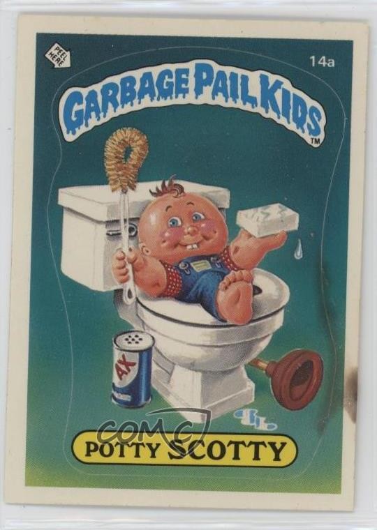 1985 Topps Garbage Pail Kids Series 1 Matte Potty Scotty (One Star Back) 11n6