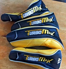 Acuity TurboMax Head Covers 1, 3, 5, 4i Golf Driver Woods Yellow Black Turbo Max