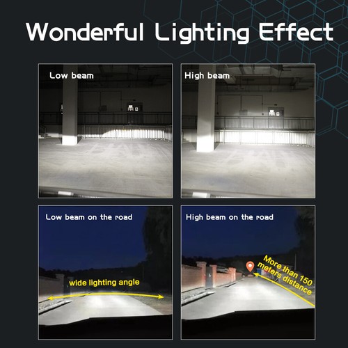 2X 25000Lm H7 LED Headlight 12 sides 3D Bulb Hi/Lo Beam 80W Fog Lamp 6000K White - Picture 4 of 12