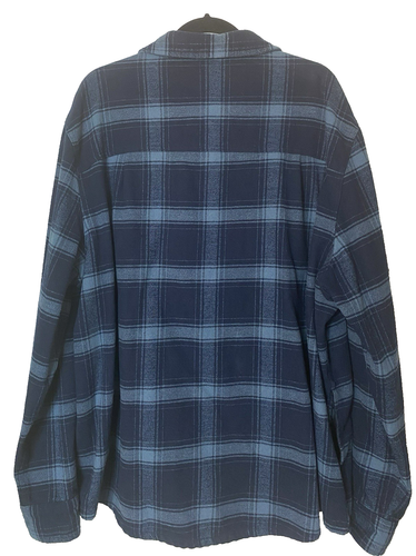 Men’s Size XXL Flannel Shirt Plaid Blue Shacket Colorado Clothing - Picture 2 of 12