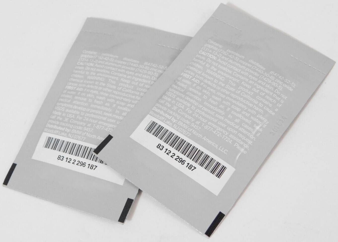 2 pc NEW Genuine BMW Anti Squeal Squeak Brake Pad Paste and Slide