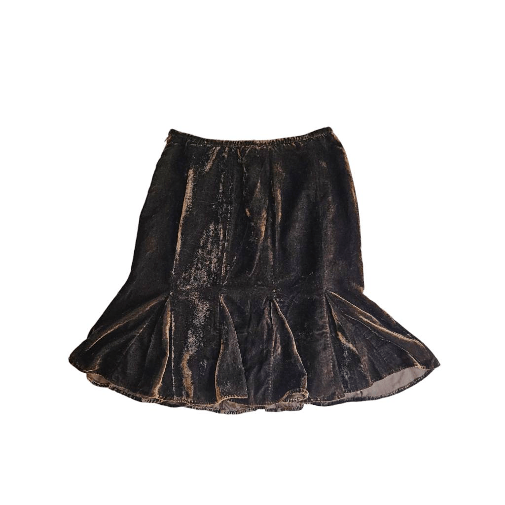 vintage fairy velvet midi skirt | eBay