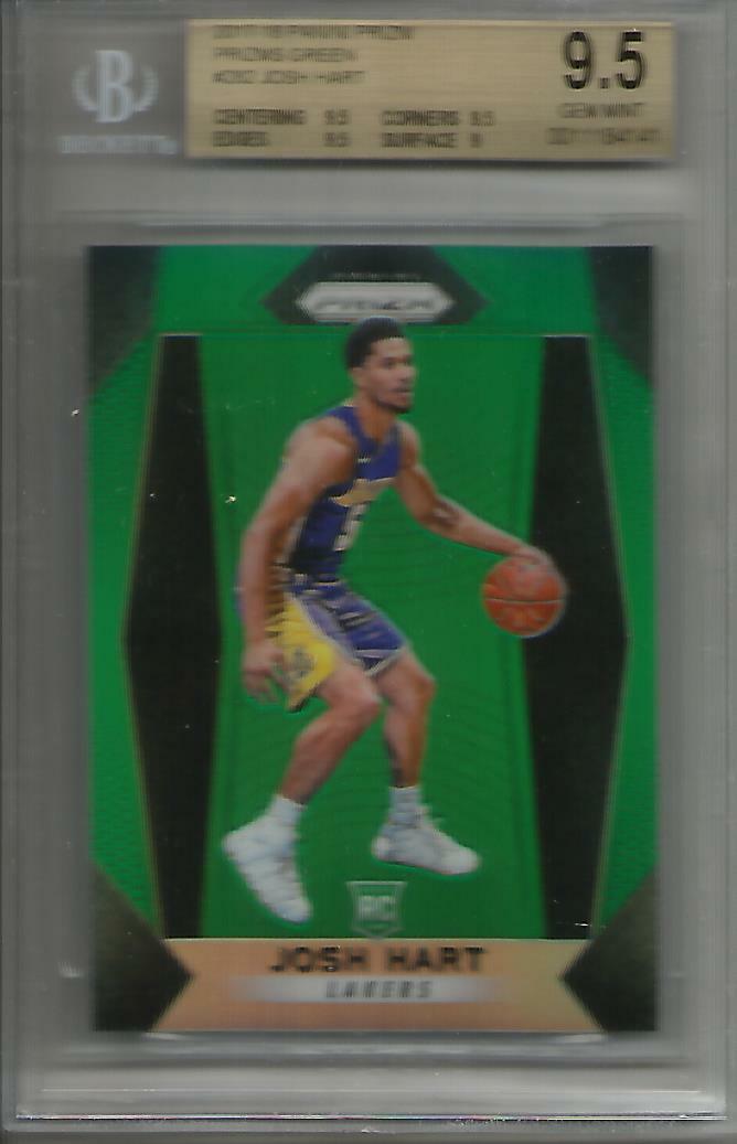 Josh Hart 17/18 Panini Prizm Green Prizm Rookie BGS 9.5 Gem Mint