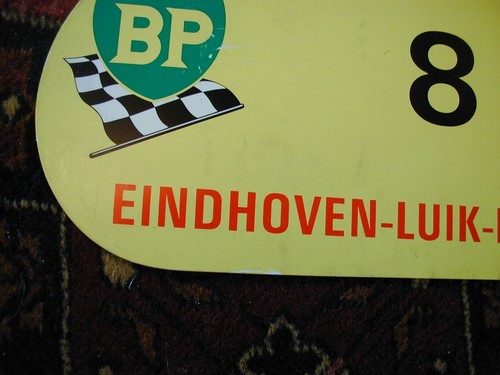original Eindhoven Luik Rallye plate #8 1970 SAAB Porsche 911E Volvo BP sponsor - Picture 2 of 5