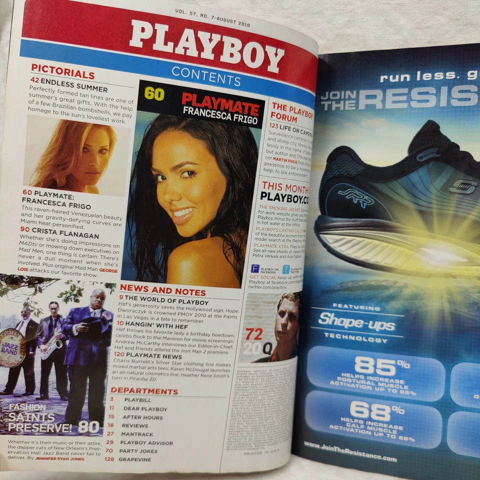 Vintage Playboy Magazine August 2010 - Excellent Condition - Mint Centerfold - Image 4 of 4