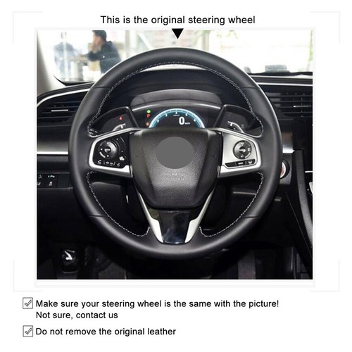 Cubierta de volante de coche para Honda Civic Civic 10 2016-2019 CRV CR-V Clarity - Imagen 5 de 11